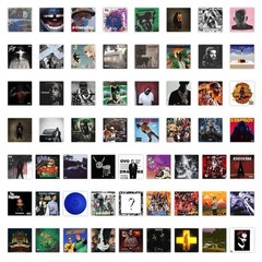 28Pcs Random Album Cover Music Rapper Band Poster Room Wall Collage Kit Stickers