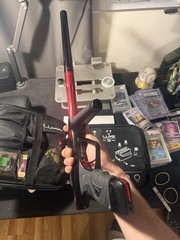 DLX Luxe X Electronic Paintball Marker Semi-Auto Black/Red w/ Freak XL & OLED