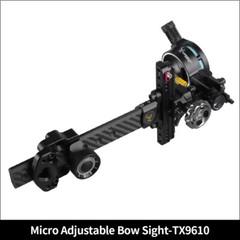 Compound Bow Sight 1Pin 0.019″ Archery 4X 6X 8X Lens Carbon Rod Micro Adjustable