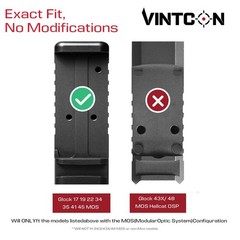 Optics Adapter Plate for Glock 19 17 MOS, Compatible with Holosun 407C/507C/5…