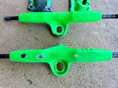 Vintage Gullwing Trucks Skateboard Trucks Phoenix Neon Green OG 80s Used