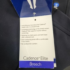 Irideon Cadence Elite Breech Womens 1X Black Knee Patch Equestrian Riding Pants