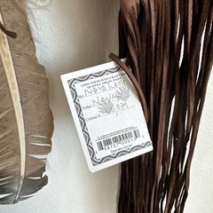 Deerskin Quiver Feathers Fringe and Arrows By Nora Long Navajo