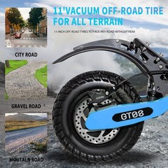 Dual Motor Off Road Electric Scooter for Adults 5600W 50MPH 43Miles Escooter