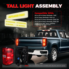 Tail Light Assembly Compatible with 204 205 206-209 Chevy Silverado 500 2500HD 3