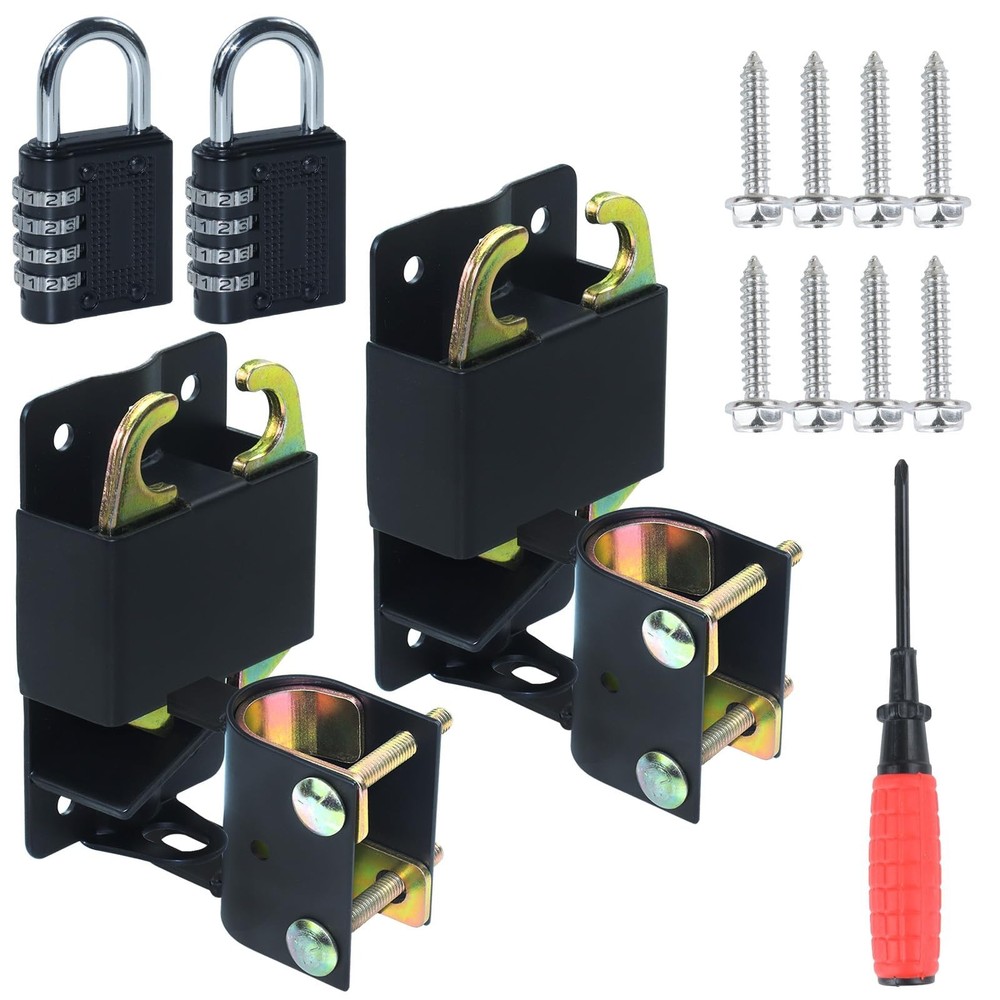 2 Pack S16100700 Two Way Lockable Gate Latch(Small Size Version: 3″L x 5″H) w…
