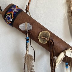 Deerskin Quiver Feathers Fringe and Arrows By Nora Long Navajo