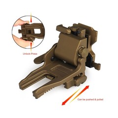 Night Vision Goggles NVG Mount for L4G24 Metal Helmet Mount PVS15/18 TAN