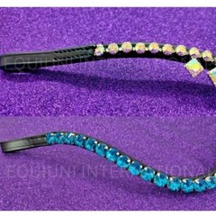 Best Quality With Blue & Multicolor Browbands (12mm+6mm) in Designer Padding