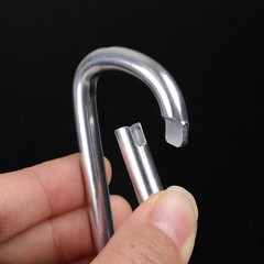 50PCS Aluminum Carabiner Key Chain Clips Hook 3″ Large D Shape Spring Snap Lot
