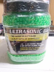 CyberGun ULTRASONIC BBs .12G – 10,000 Rounds 6MM Softair Caliber #77993 NIP NEW