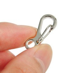 30PCS Mini Heavy Carabiner Snap Hook Clip Key Chain Aluminum Outdoor Camping Sil
