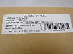 Carbon express Wolverine 60/70 31″ arrows 12pk