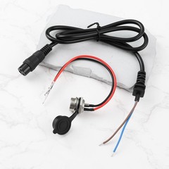OTOTEC 3-Pin 2 Wires Electric Scooter Battery Charger Port Female Plug 12V 24…