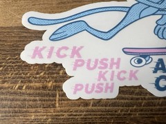 Thumbs Pink Panther Kick Push Coast Sticker NOS Shepard Fairey DFace One 1