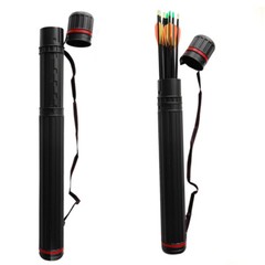 43.3in Adjustable Arrow Quiver w/ 2 Foam Hold Arrow Storage Bag For 12-24 Arrows
