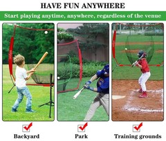 7x7FT Baseball Net for Any Skill Level Players to Batting&Hitting&Pitching | …