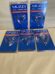 5 Muzzy Trocar Crossbow Broadheads 100 grain 3 Blade 1 3/16″ Cutting Diameter