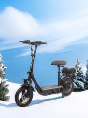 800W 15AH Adults Electric Scooter 34Miles Long Range 10» Tires Folding W/ SeaiJ
