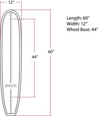 BIRCH 60″ LOG Cruising Longboard Skateboard Complete Setup NEW Made in USA