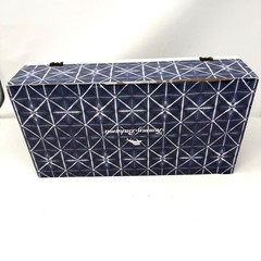 Tommy Bahama Bocce Ball Set Blue Geometric Wood Case Rope Handle SM-54337B New