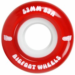 Bigfoot Skateboard Wheels 53mm 83A Soft Cruiser Filmer Wheels Red (Set of 4)