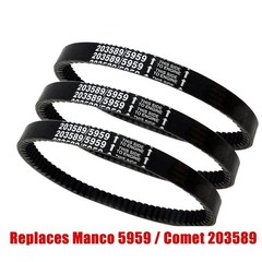 3Pc 30 series go kart cogged torque converter drive belt 203589-3 for comet 5959