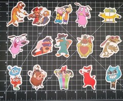 18 Random 90s Retro Nostalgic Cartoon TV Themed Water Resistant Fun Stickers