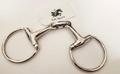 EGGBUTT Snaffle Horse Bit Lozenge Fat Double Joint Oval Link Stainless Steel New