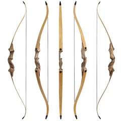 US 60» Takedown Hunting Bow 20-60lbs Recurve Bow Wooden Adult Archery Target RH