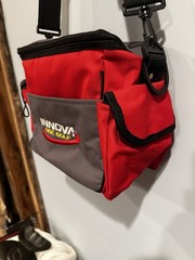 Innova Standard Bag Disc Golf Bag Red Holds 10-12 Discs Water Resistant Pockets