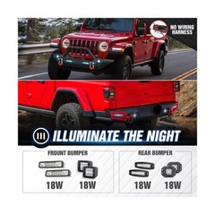 for JT Pickup Truck Front and Rear Bumpers Compatible with 2020 2021 2022 202…