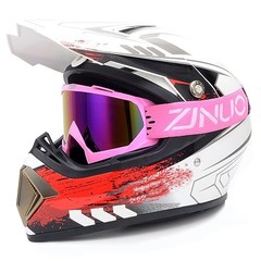 Dirt Bike Goggles ATV Motocross Off Road Goggles Pink Frame+color Lens