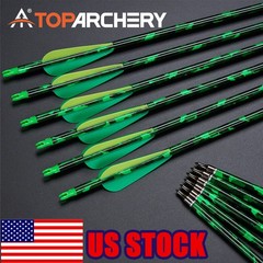 12x 30″ Carbon Archery Hunting Arrow Target SP500 for Compound&Recurve Bow Shoot