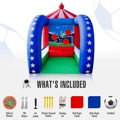 6.5×6.5×9FT Inflatable Football Target Game Built-in Blower for Indoor Outdoor