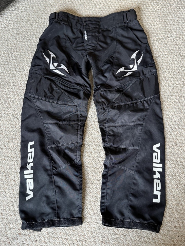 Valken Crusade Paintball Pants Adult L 32-38 Black Adjustable Waist/ Ankles