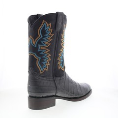 Dingo Gator DI-128 Mens Black Leather Slip On Cowboy Western Boots