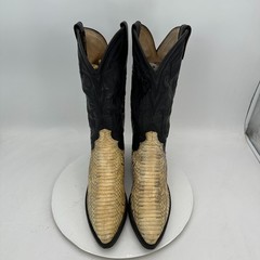 Dan Post Men Size 9D Brown Snake Skin Pull On Western Cowboy Boot