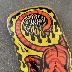 Santa Cruz SALBA Tiger Skateboard Deck Reissue Steve Alba Yellow w/ yellow Stain