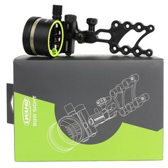 5Pin CompoundBow Sight 0.019" Micro Fiber Adjustable 4X 6X 8X Lens Archery