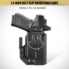 IWB Holster, Fit for Glock 17/19 Gen3-6 & 19X/ 44/45 & G34 Gen4-5 & MOS Versi…