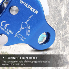 Climbing Ascender Fall Protection Belay Device Climbing Rope Grab for Rock Climb