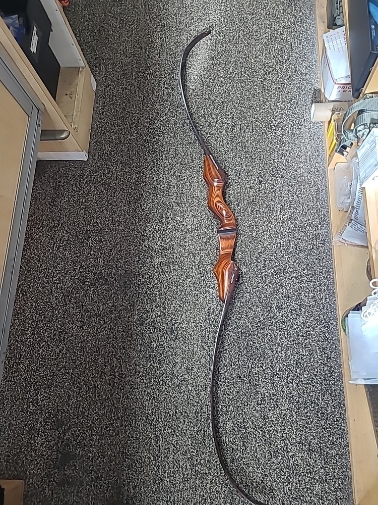 Handmade Recurve Bow. Hualipai Wood. 62″ Overall Spiritwoods AZ. 50lb Oull…