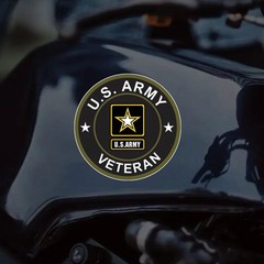 2pcs 4.72″x4.72″ U.S. Army Veteran Vinyl Car Decals – Self-Adhesive Window St…