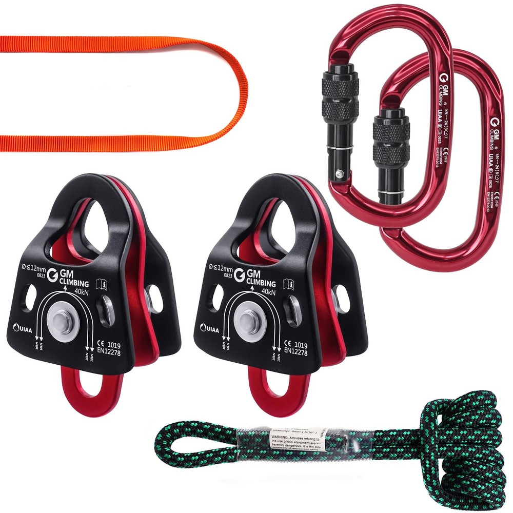 GM CLIMBING Haul Kit for 5:1 Mechanical Advantage Pulley Hauling Tensioning L…