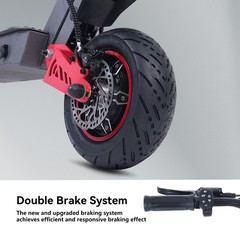 11» Off Road Tires Electric Scooter 6000W Dual Motors 50Mph 60V 28Ah E-Scooter