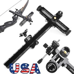 9″ Archery Recurve Bow Sight Aluminum T Shape Bow Target Shooting Hunting Aiming
