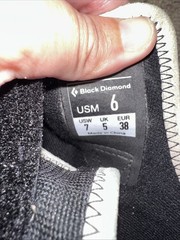 Black Diamond Black And White Climbing Shoes Size Men’s 6 Womens 7 Excellent Con
