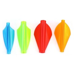 6X 1.75″ Arrow Vanes One-Piece Fletching 7.6mm 6mm 4mm Shaft Archery Bow Hunting