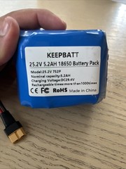 KEEPBATT 25.2V 5.2AH 18650 Battery Pack / Model:25.2V 7S2P.